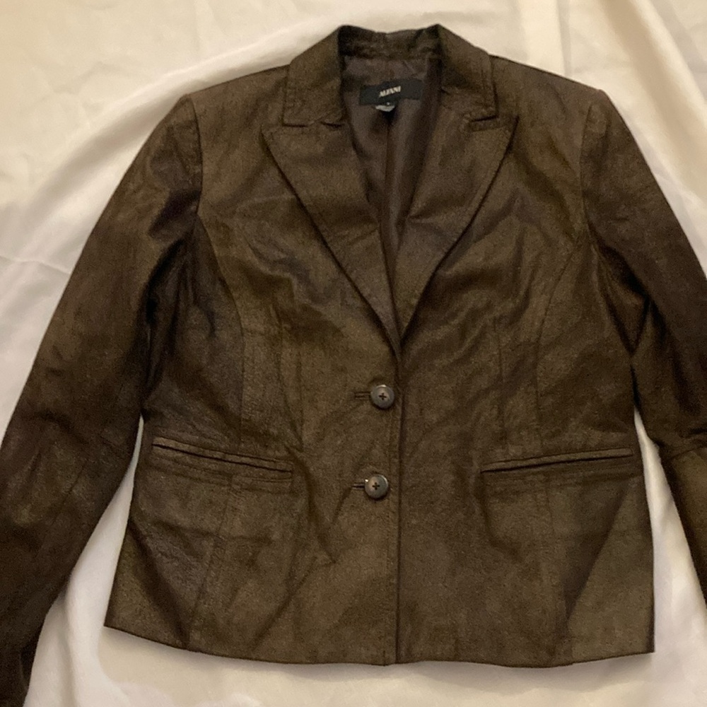 Alfani Leather jacket, slight metallic Size L fun jacket